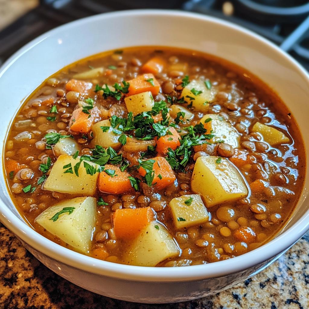 hearty lentil and potato soup