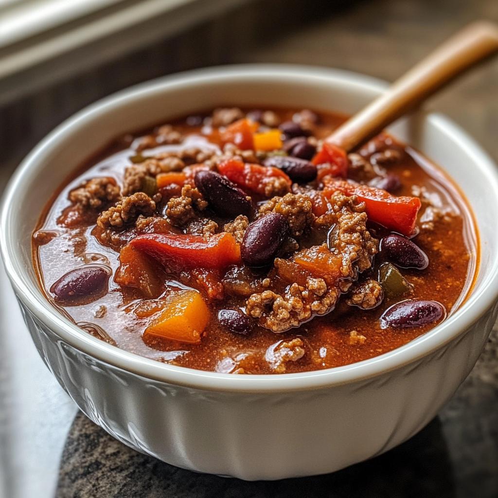 hearty spicy southwestern chili - detail 1