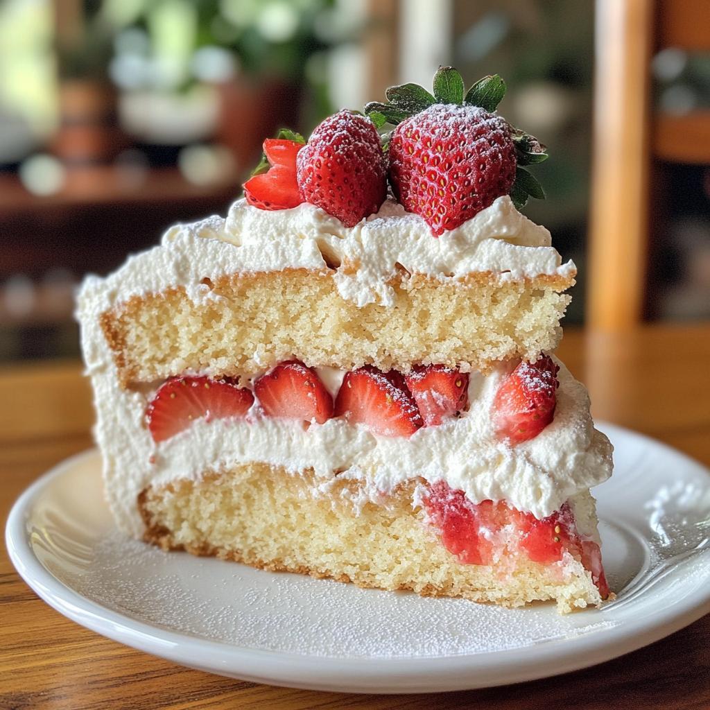 heavenly fluffy strawberry shortcake