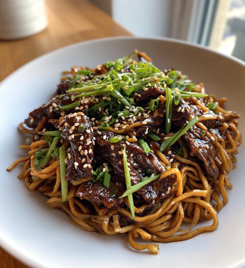 hoisin beef noodles