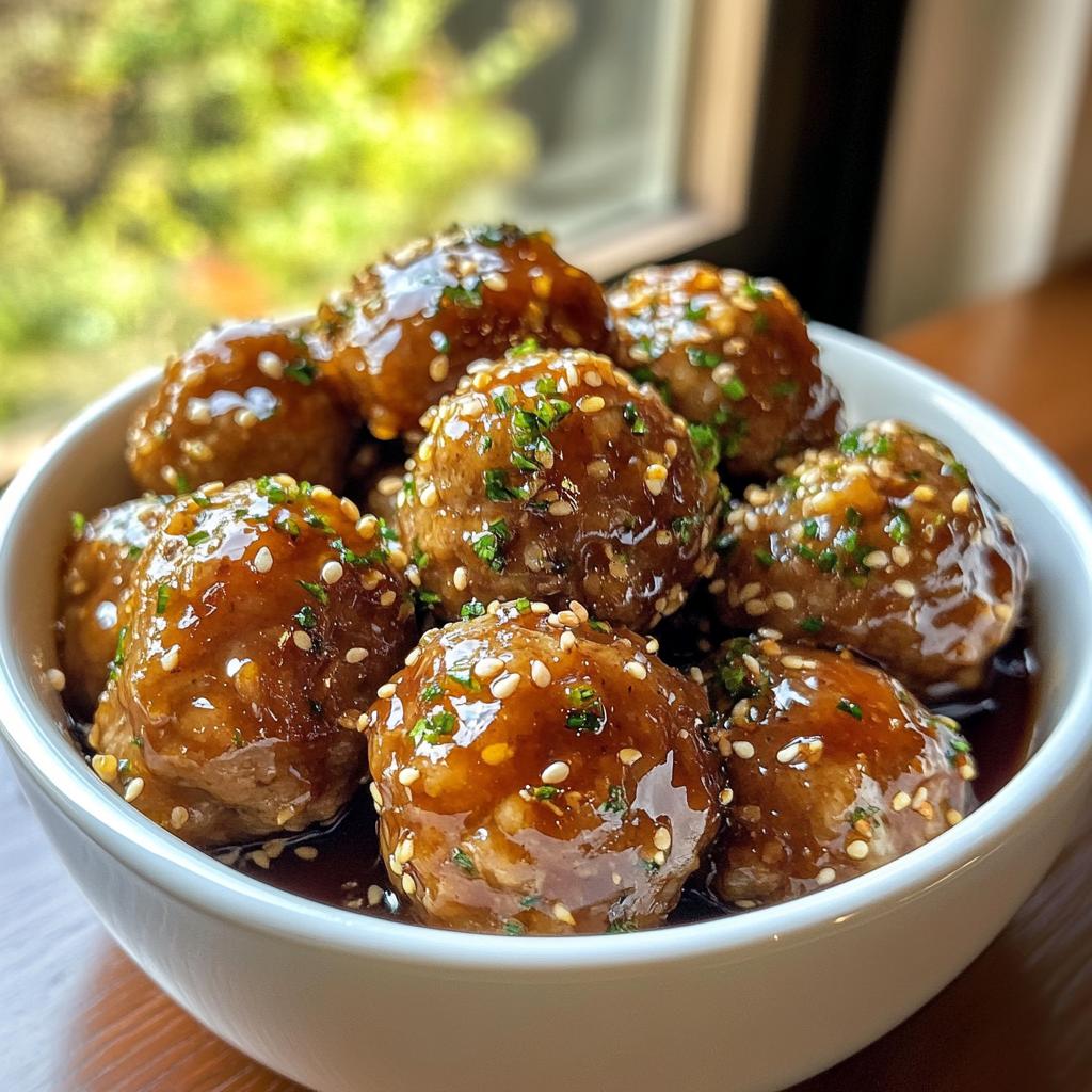 honey garlic turkey meatballs