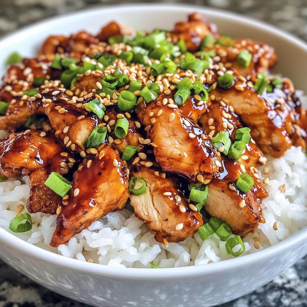 korean chicken rice bowls