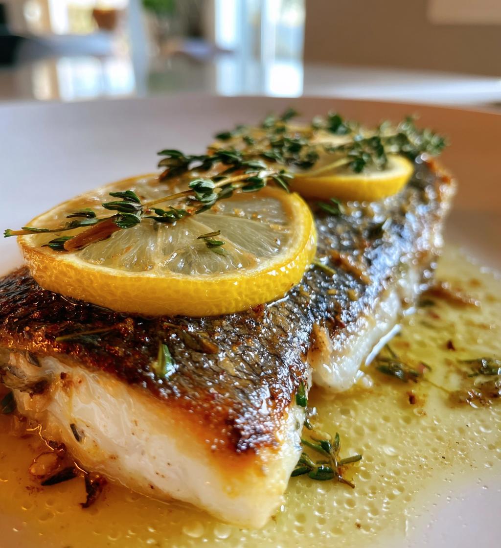 lemon and thyme roasted sea bass