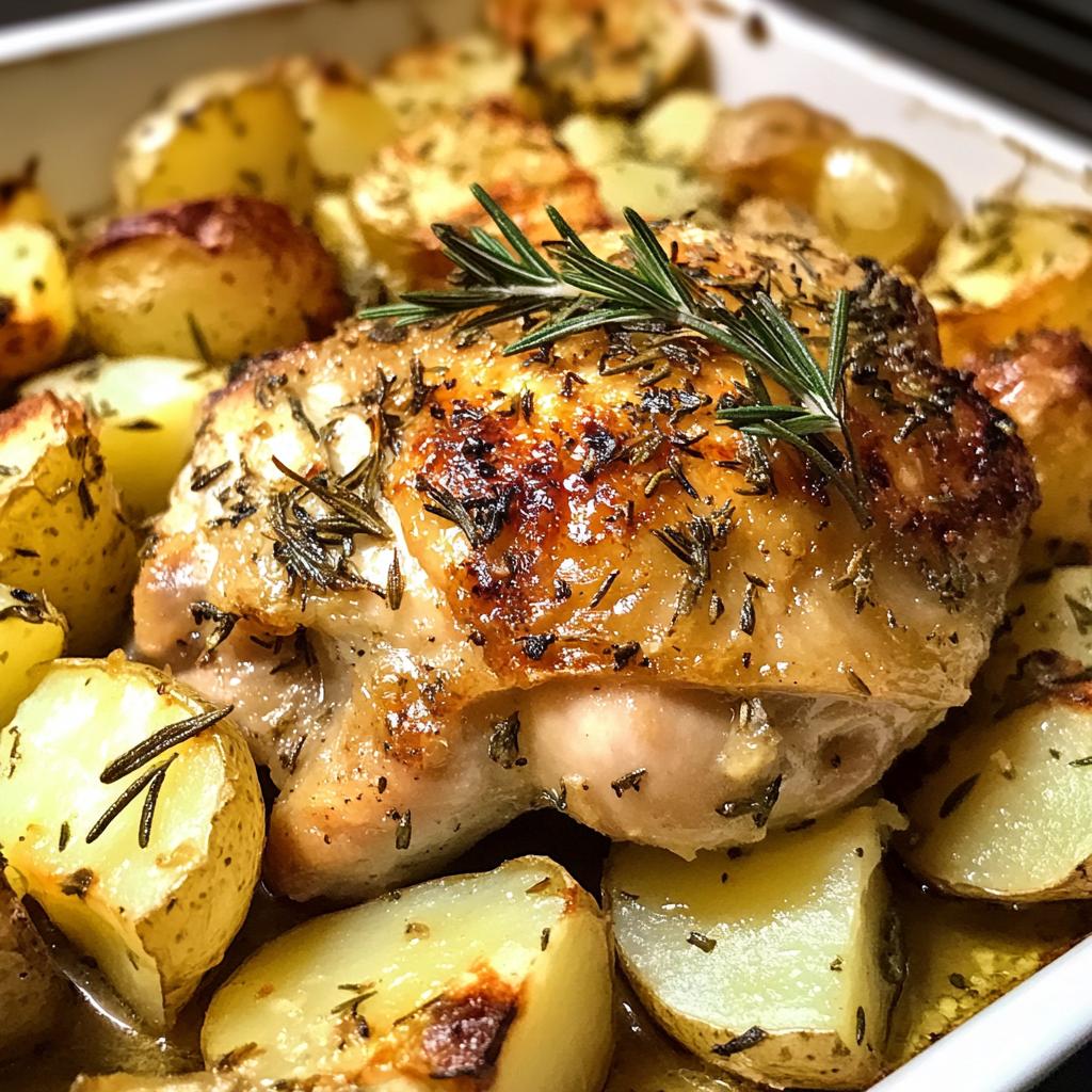 lemon rosemary garlic chicken and potatoes recipe - detail 1