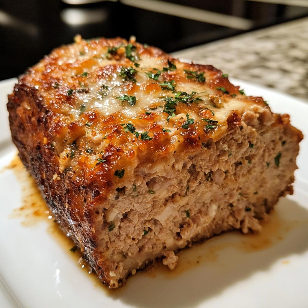 melt in your mouth garlic parmesan chicken meatloaf