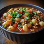 mexican shells and beef soup