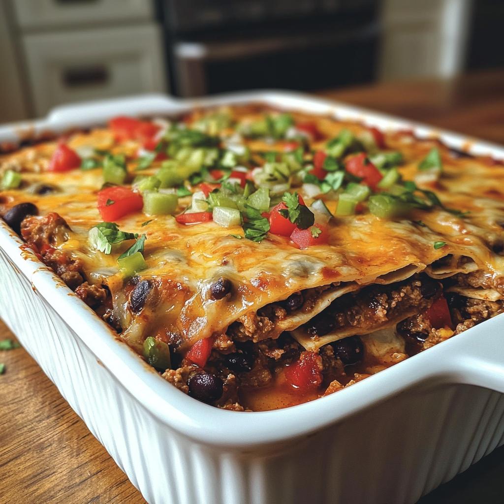 mexican tortilla casserole - detail 1