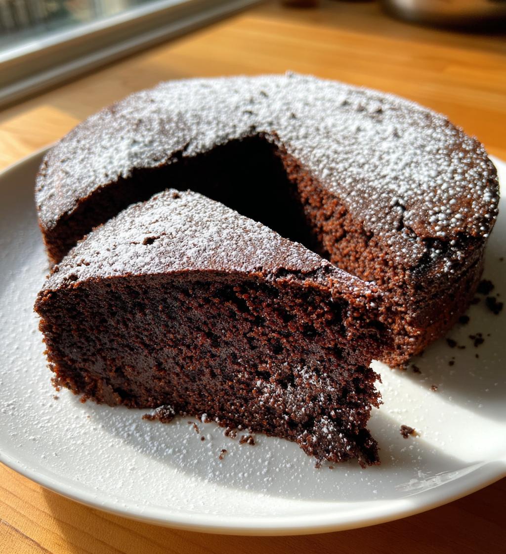 moist and fudgy chocolate cake - detail 1