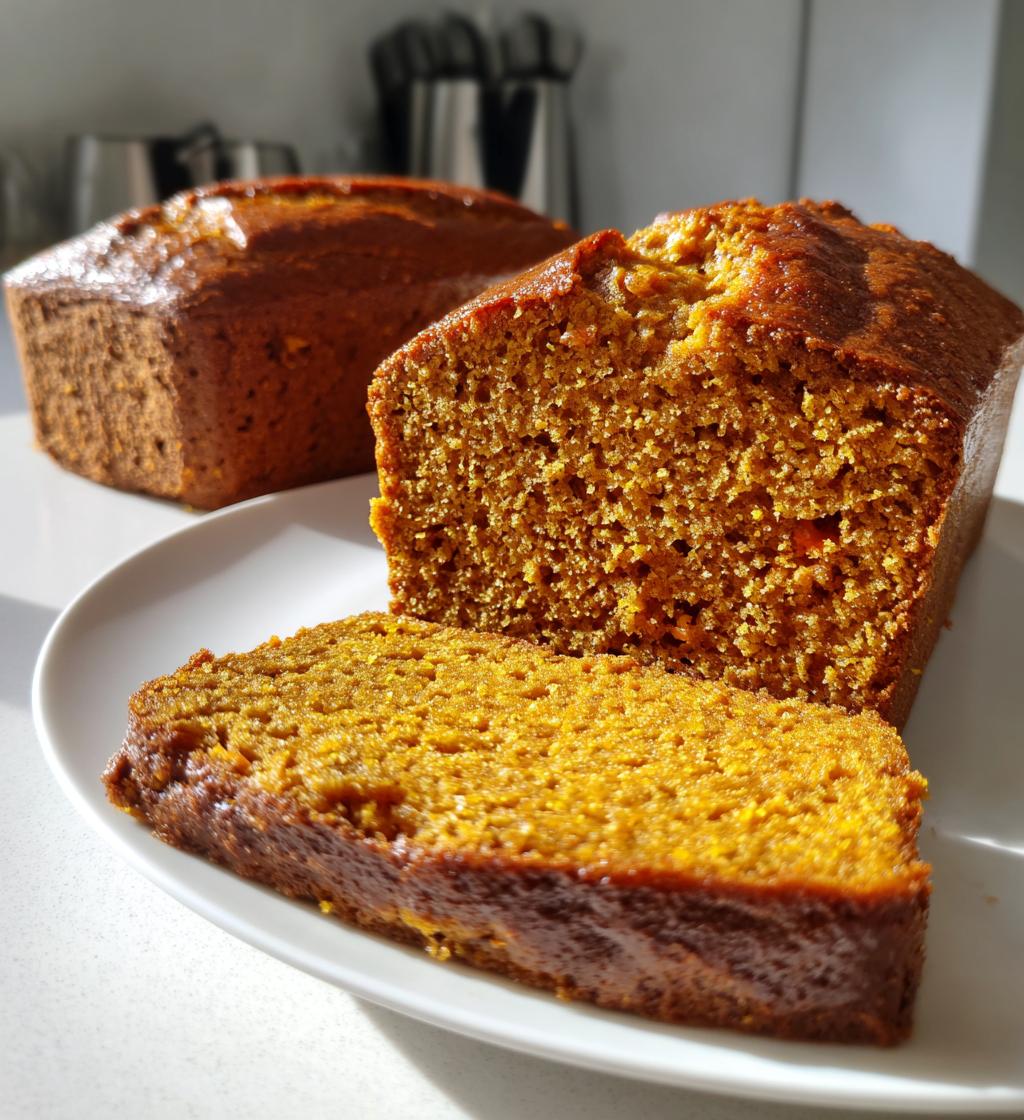 moist spiced pumpkin bread - detail 1