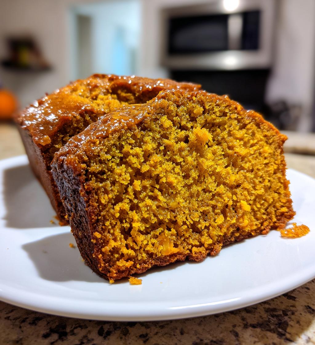 moist spiced pumpkin bread