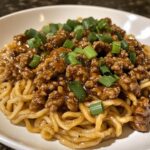 mongolian ground beef noodles