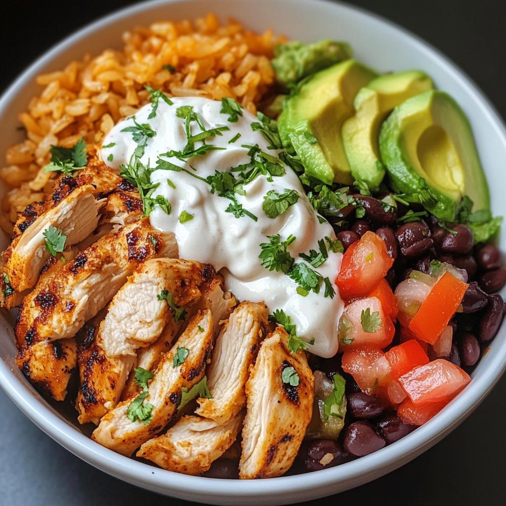 one pan chicken burrito bowl - detail 1