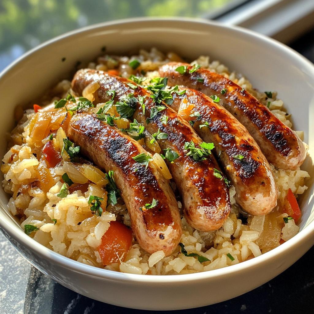 one pot sausage and rice