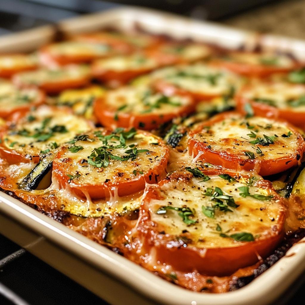 parmesan tomato zucchini bake