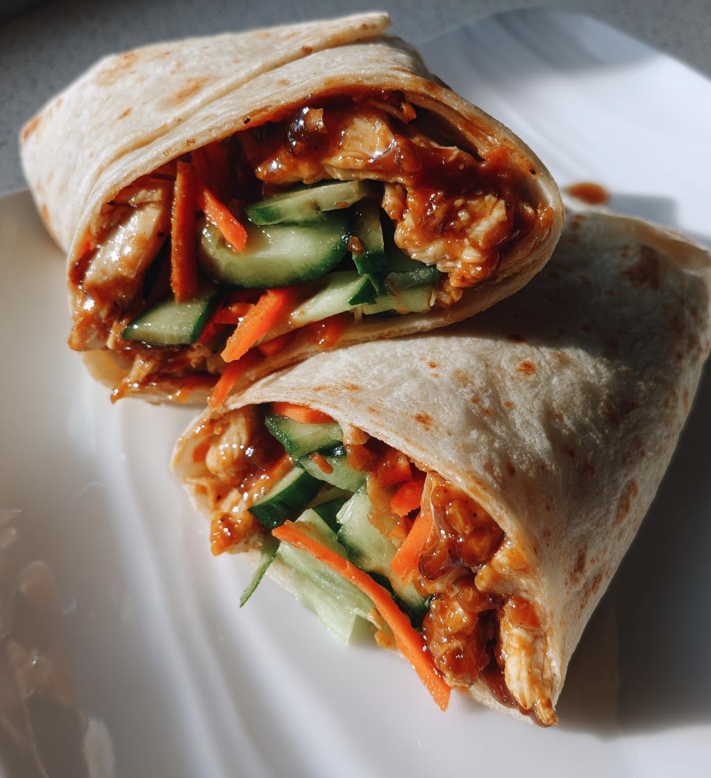 peanut chicken wrap - detail 1