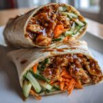 peanut chicken wrap