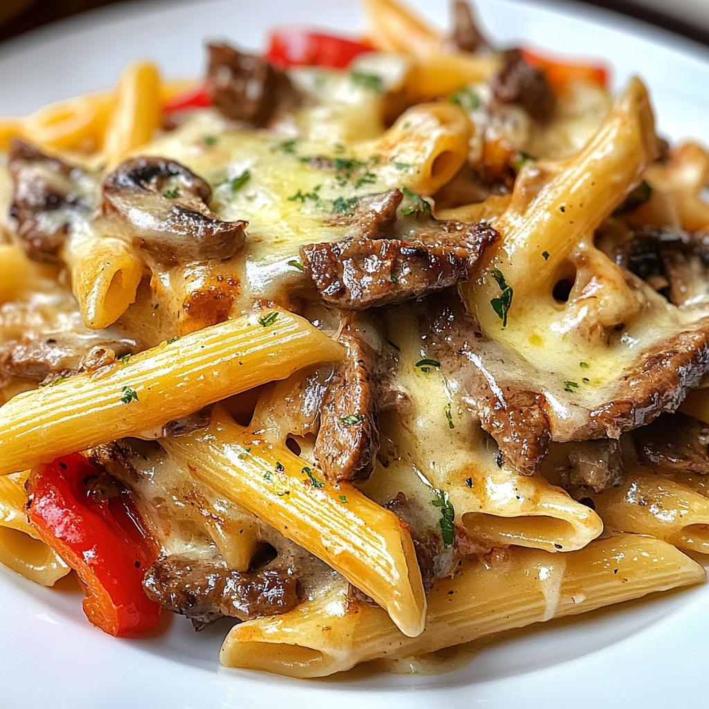 philly cheese steak pasta