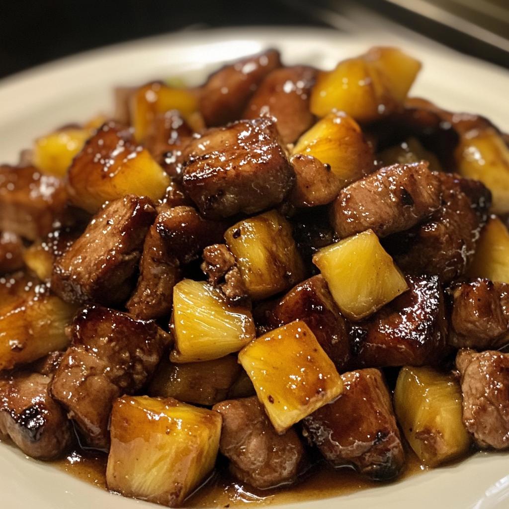 pineapple pork - detail 1