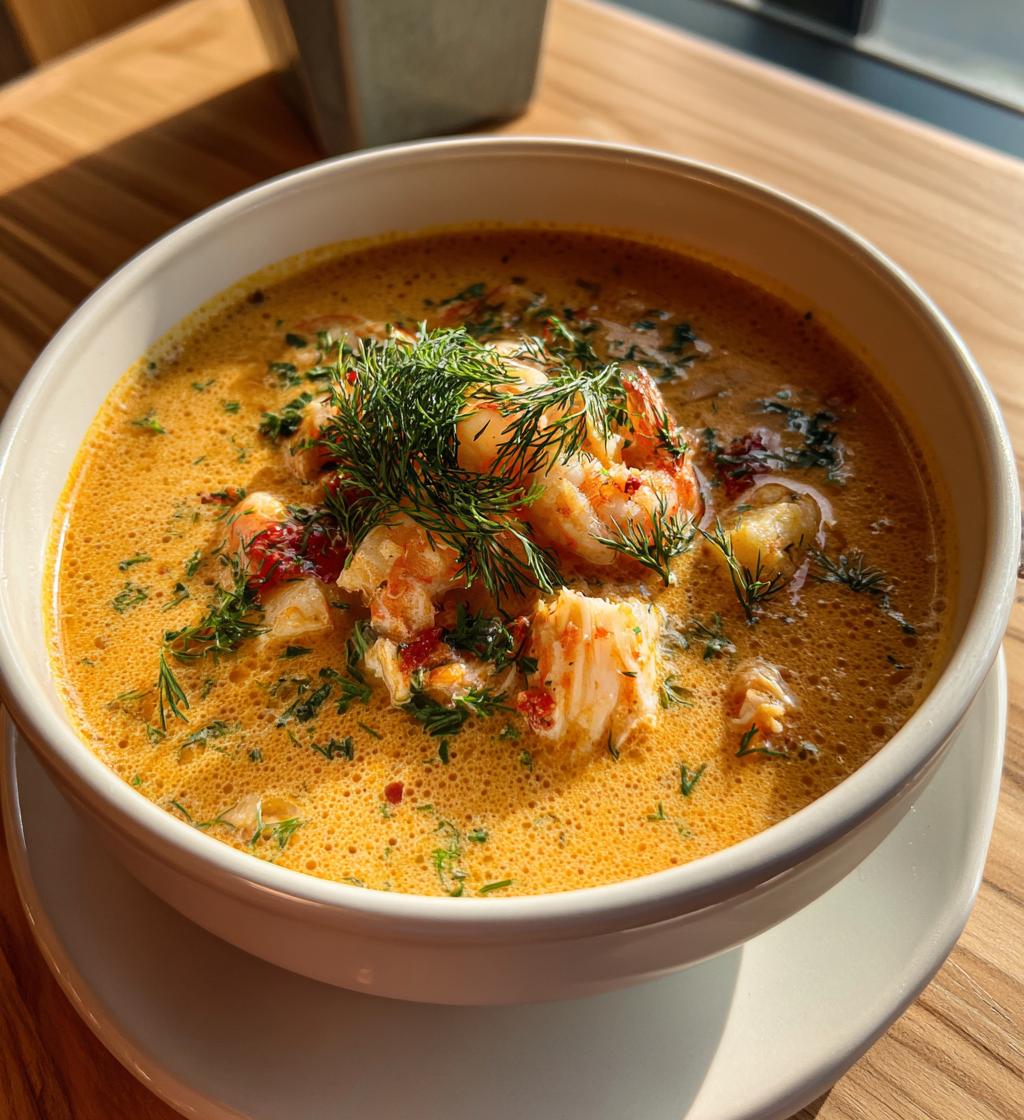 rich crab and shrimp bisque