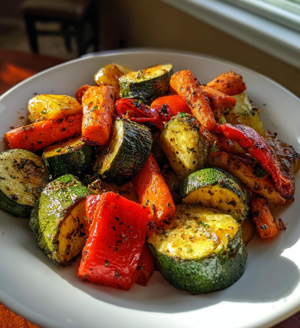 roasted air fryer vegetables
