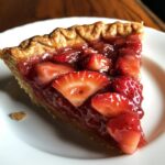 rustic sweet baked strawberry pie