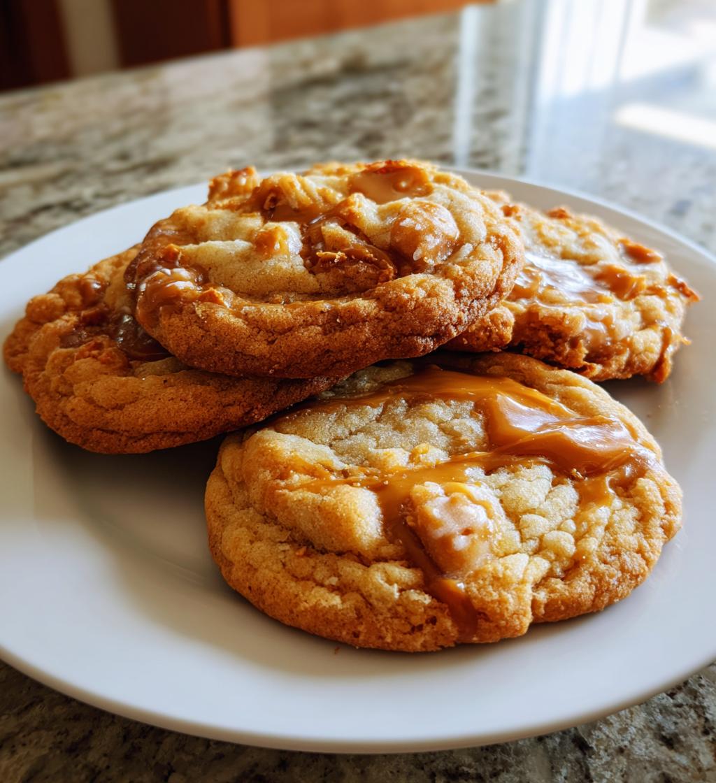 salted caramel cheesecake cookies