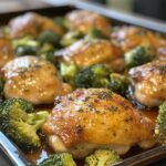 sheet pan chicken thighs with broccoli and honey mustard sauce recipe