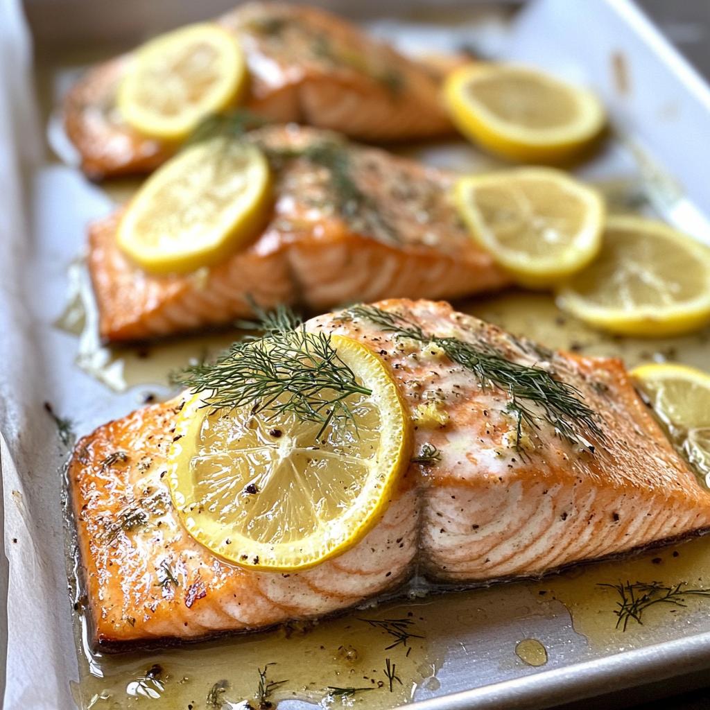 sheet pan lemon garlic butter salmon