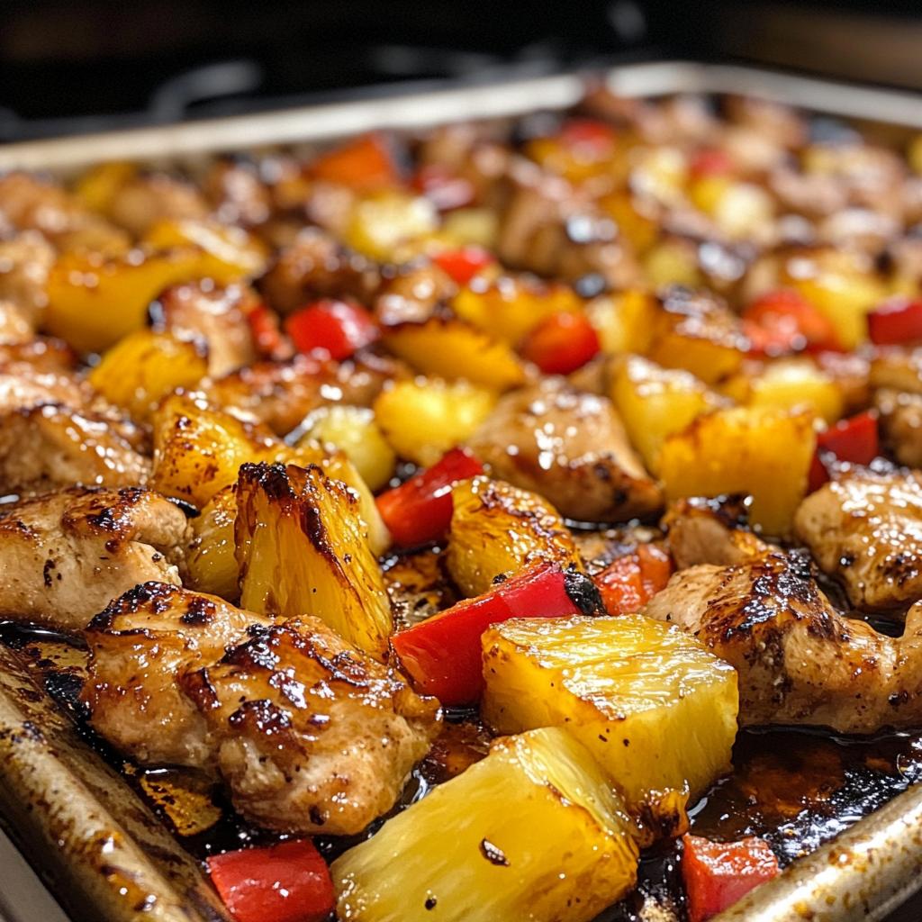 sheet pan teriyaki chicken and pineapple