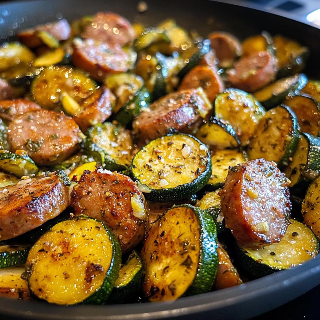 skillet sausage and zucchini