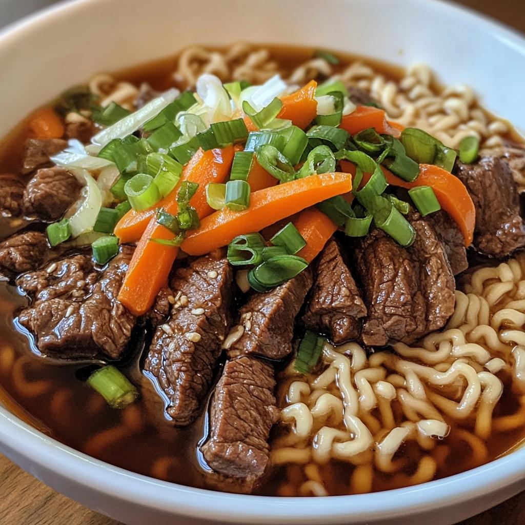 slow cooker beef ramen noodles