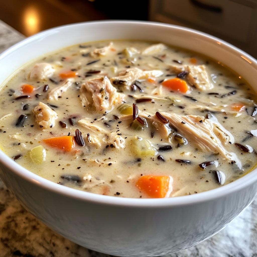 slow cooker creamy chicken and wild rice soup recipe