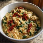 slow cooker creamy tuscan chicken orzo