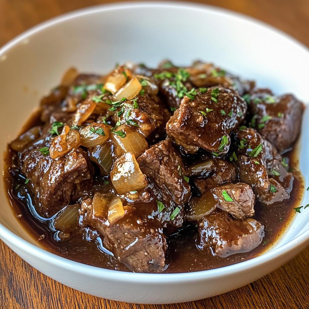 slow cooker smothered steak