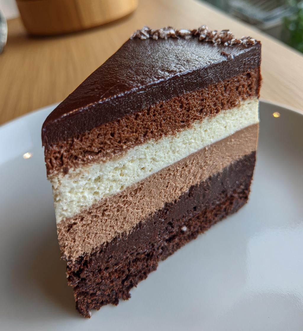 triple chocolate mousse cake