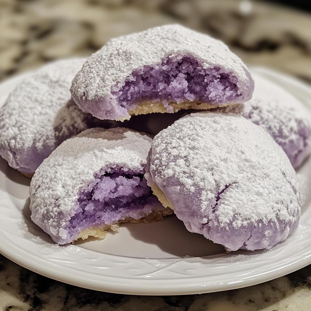 ube crinkle cookies recipe