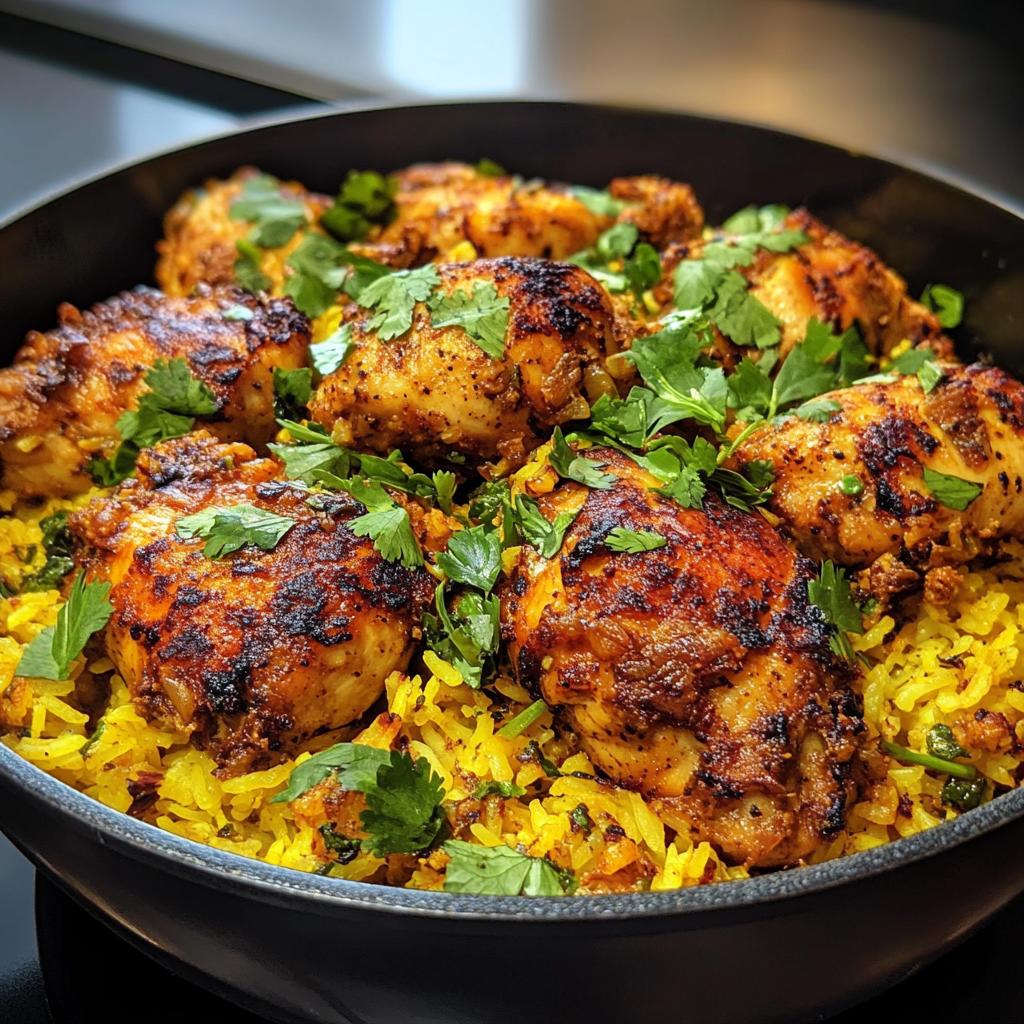 vadouvan chicken and cardamom spiced rice