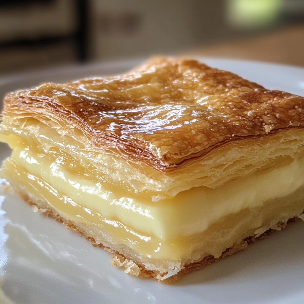 vanilla custard puff pastry cake
