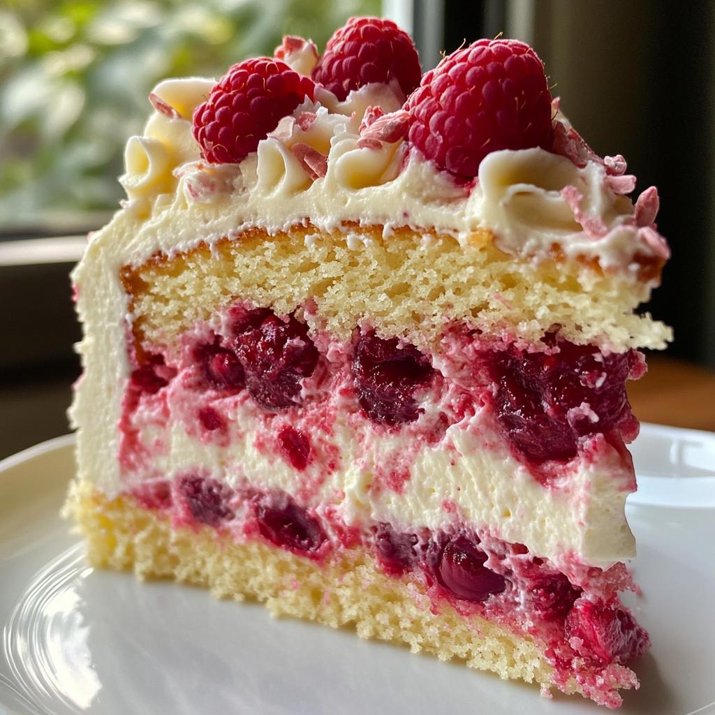 white chocolate raspberry dream cake