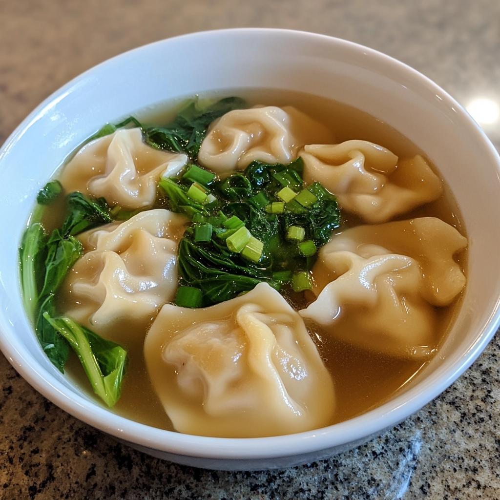 wonton soup - detail 1