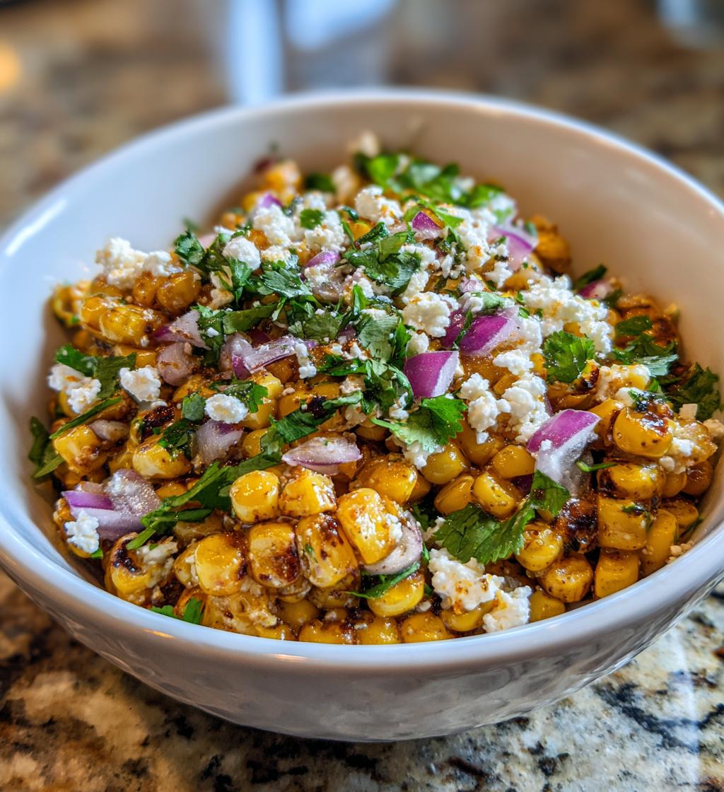 zesty mexican grilled corn salad - detail 1