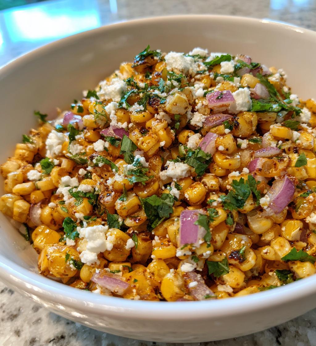 zesty mexican grilled corn salad
