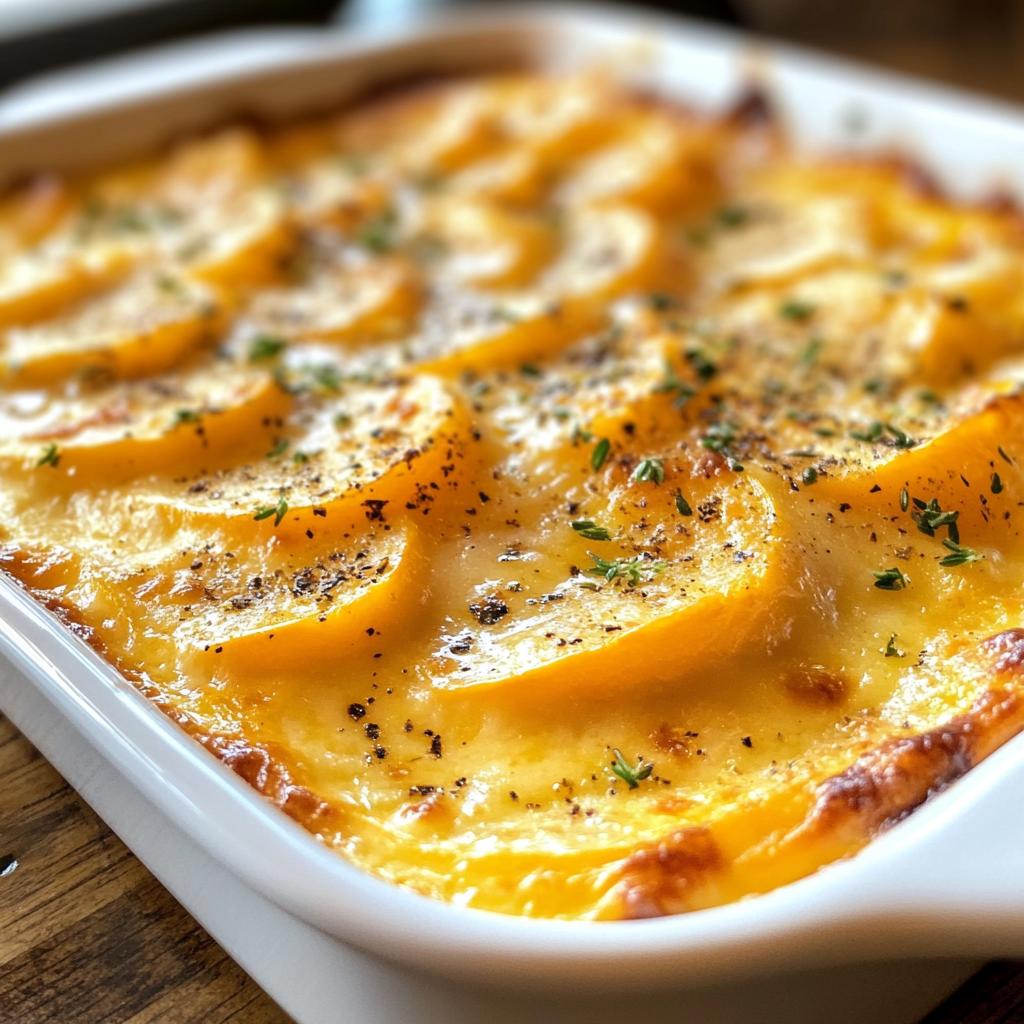 Butternut-Kürbis Auflauf mit Käse - detail 1