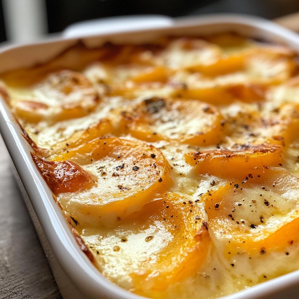 Butternut-Kürbis Auflauf mit Käse