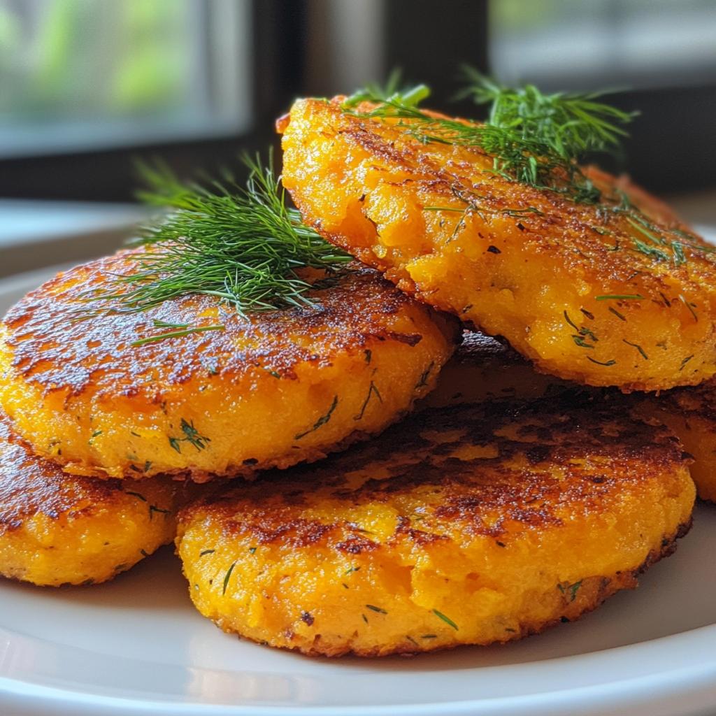 Butternut-Kürbis Bratlinge mit Dill