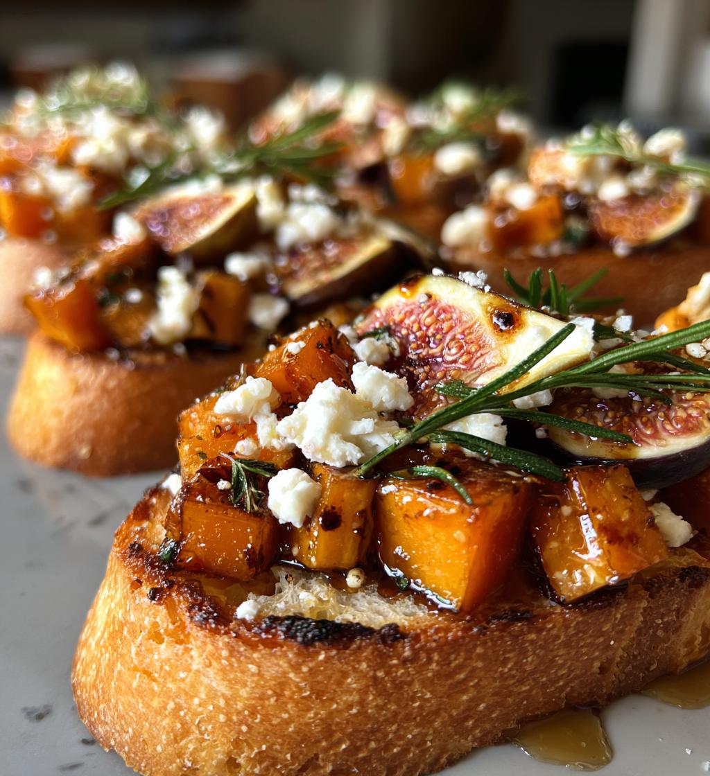 Butternut-Kürbis Bruschetta mit Feigen