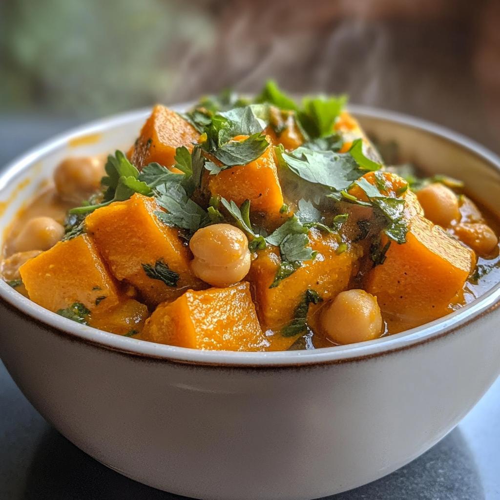 Butternut-Kürbis Curry mit Kichererbsen - detail 1
