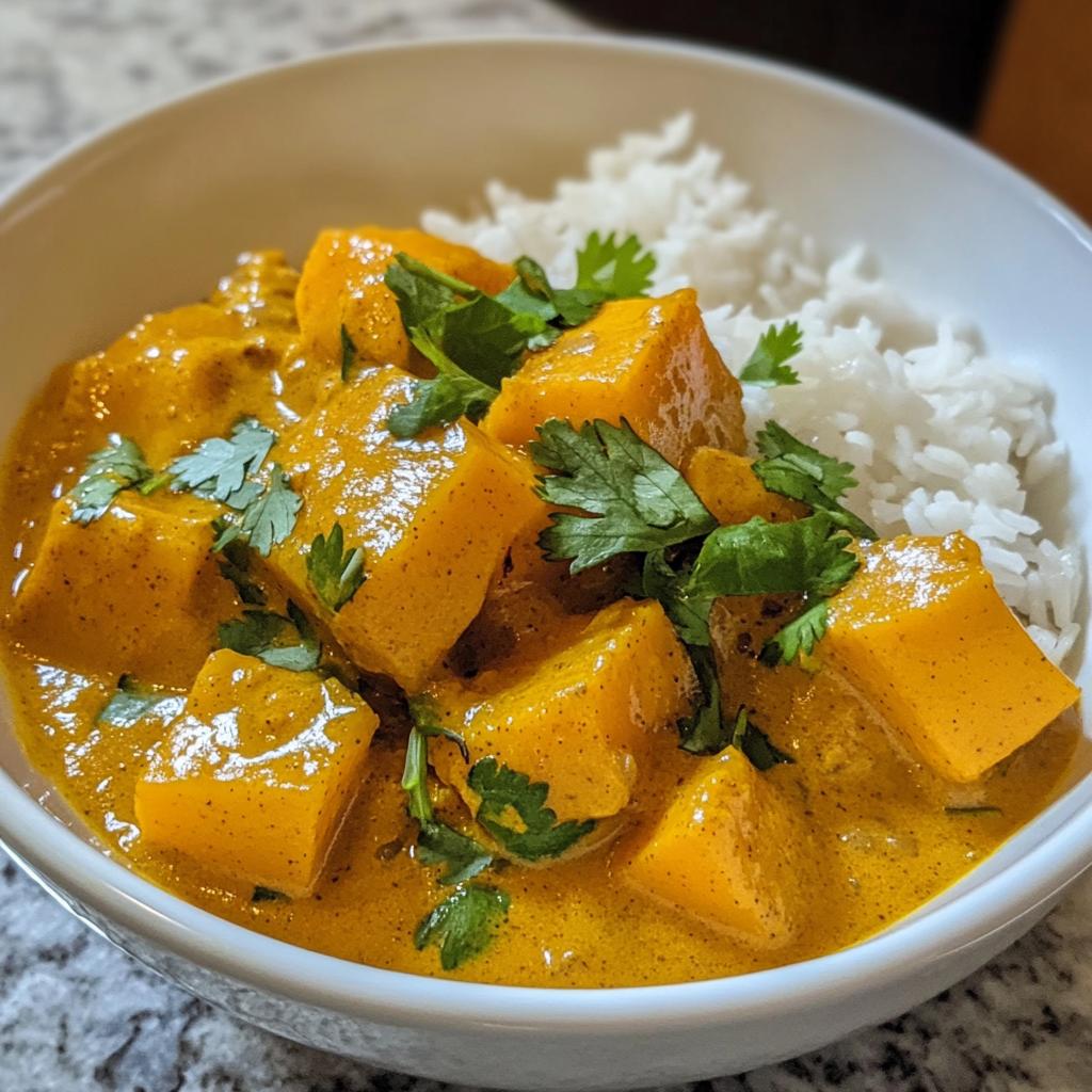 Butternut-Kürbis Curry mit Kokos und Kurkuma