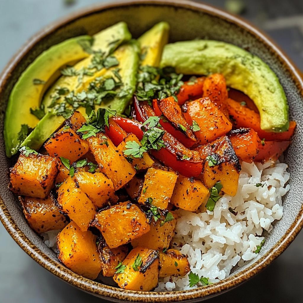 Butternut-Kürbis Fajita Bowl