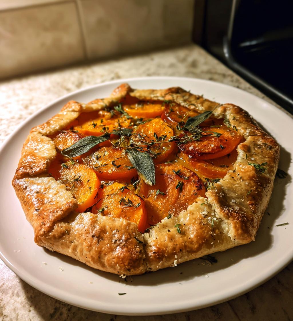 Butternut-Kürbis Galette mit Salbei